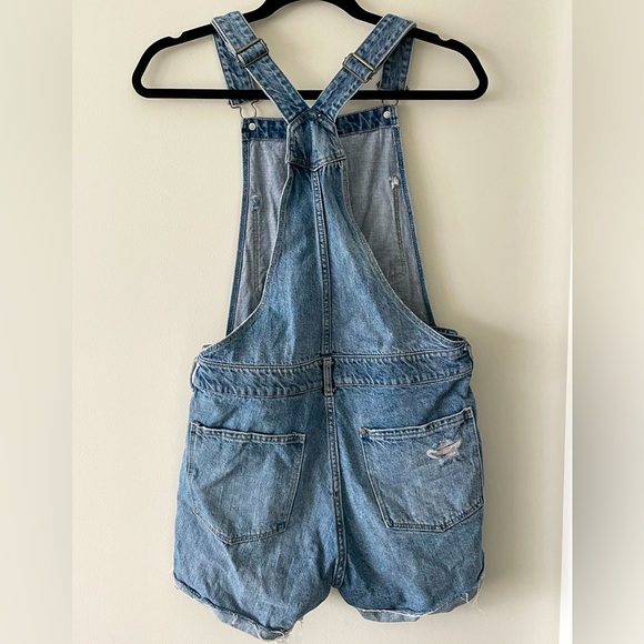 Distressed Short Overalls - Picture 2 of 2